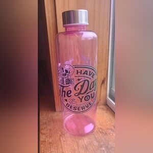 Pink water bottle